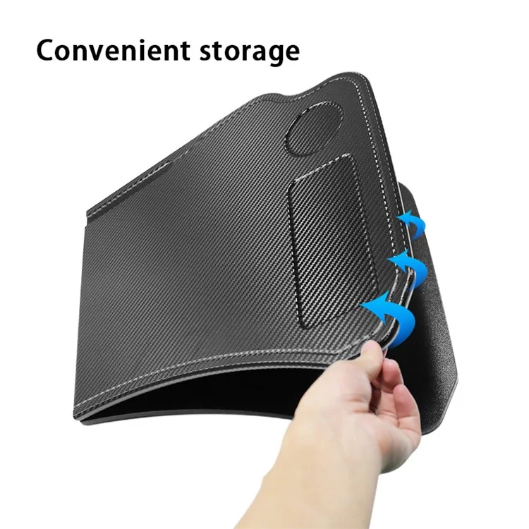 FR-21002 Para Tesla Model 3 / Y Mini Comedor de Coche, Mesa de Bandeja Plegable de 9 mm con 2 Ranuras para Vasos