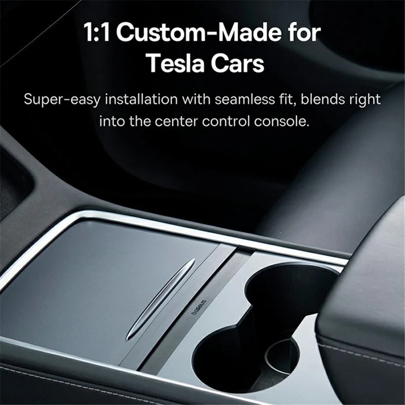 BASEUS BS-TS012 T- Space Series iP+Type-C Cable Hub für Tesla Autos (USB+Type-C Port) - Schwarz