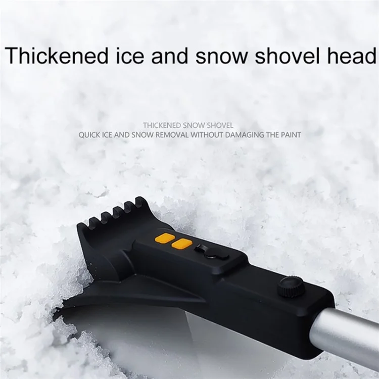 Pá de Neve Telescópica para Carro Defrost Deicing Escova Ferramenta de Limpeza (com Luz)