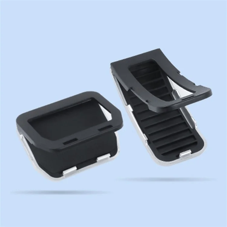 2Pcs For Tesla Model 3 / Y (2023) Snap-on Car Foot Pedal Pads Brake Rest Cover - Silver