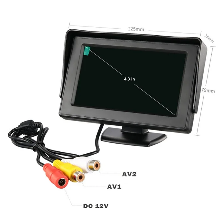 RH-310 Monitor de Backup de Carros de 4,3 Polegadas Com Monitor de Backup de Carros de Câmera Reversa Para Veículos de Caminhão