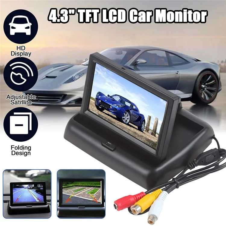 RH-312 4.3-inch TFT Folding Car Backup Monitor Display Reversing Parking Camera Kit