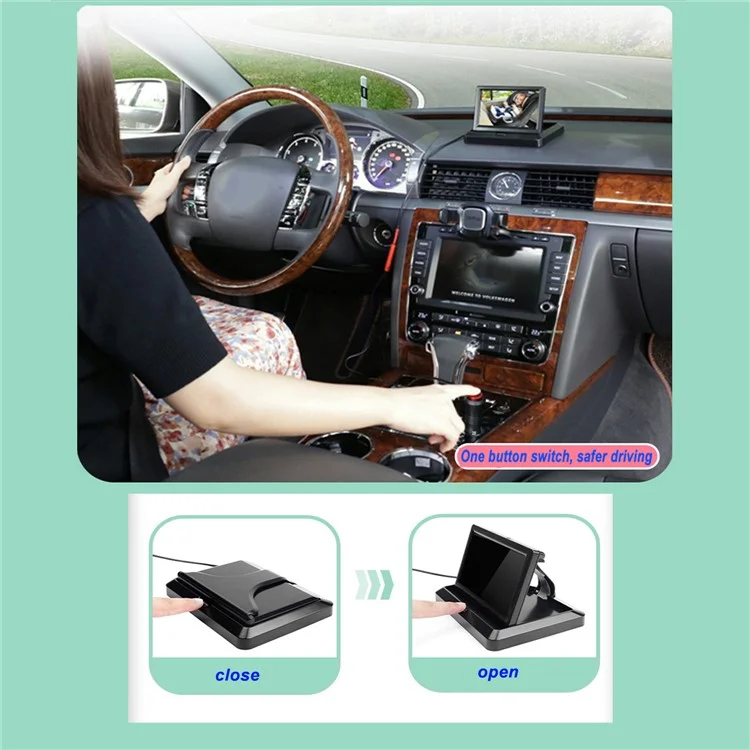 RH-B04 Schermo da 5.0 pollici, telecamera per monitor del bambino per il sedile posteriore dell'auto con angolo di visione di 150 gradi