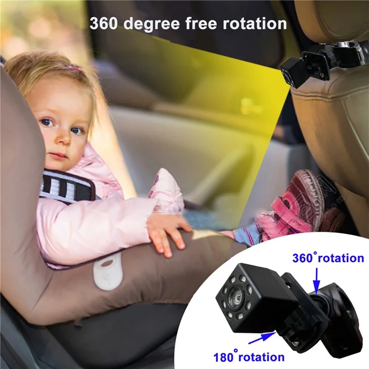 RH-B01 4.3 Pollici 8-LED Baby Safety Monitor Visione Notturna Telecamera per Sedile Posteriore dell'Auto