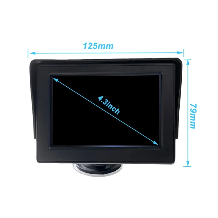 RH-B01 4.3 Inch 8-LED Baby Safety Monitor Night Vision Car Back Seat Camera