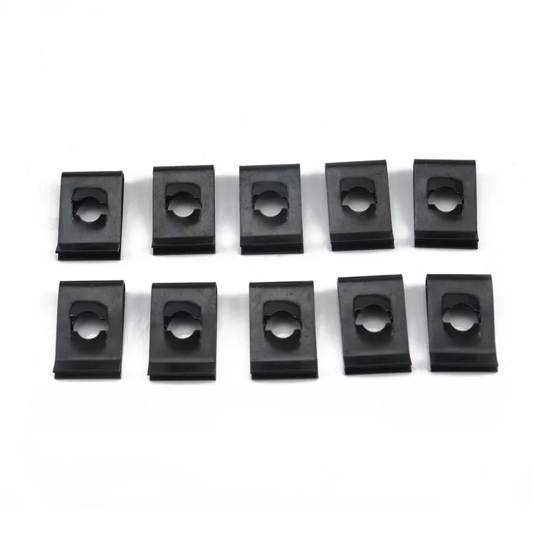 Assortiment de 60 pièces de clips à écrou de type U n°14 pour moto et voiture, avec boîtier