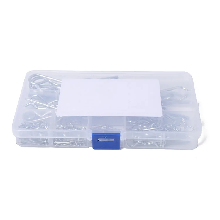A1227 125Stück Schwer Duty Verzinkt Haar Pin Splint Pin Hitch Pin Sortiment Kit