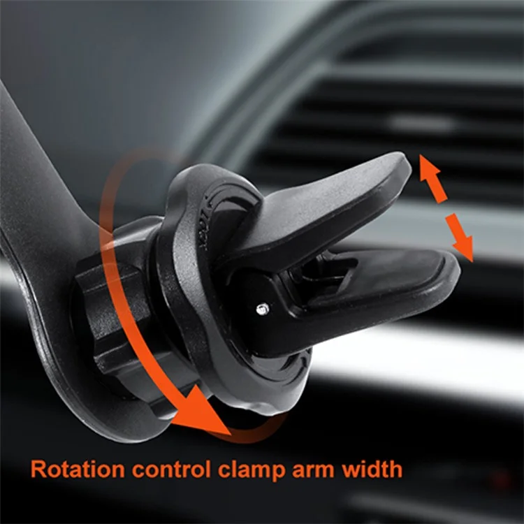 A516 Clip per presa d'aria per auto con rotazione a 360 gradi, supporto per telefono cellulare - Verde