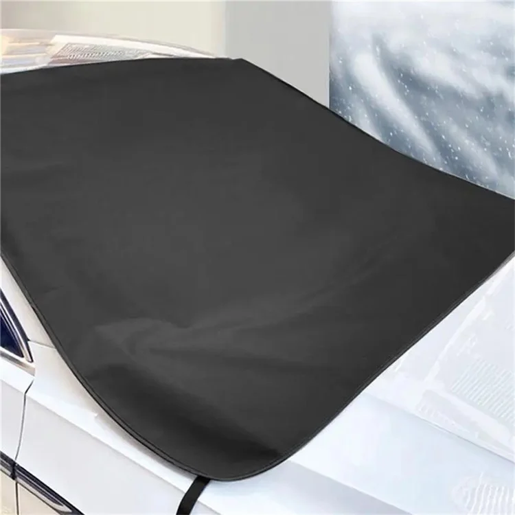 Capa de Proteção para Para-brisas de Sedãs 600D Oxford em Preto - Proteção Contra Gelo, Geada, Neve e Sol