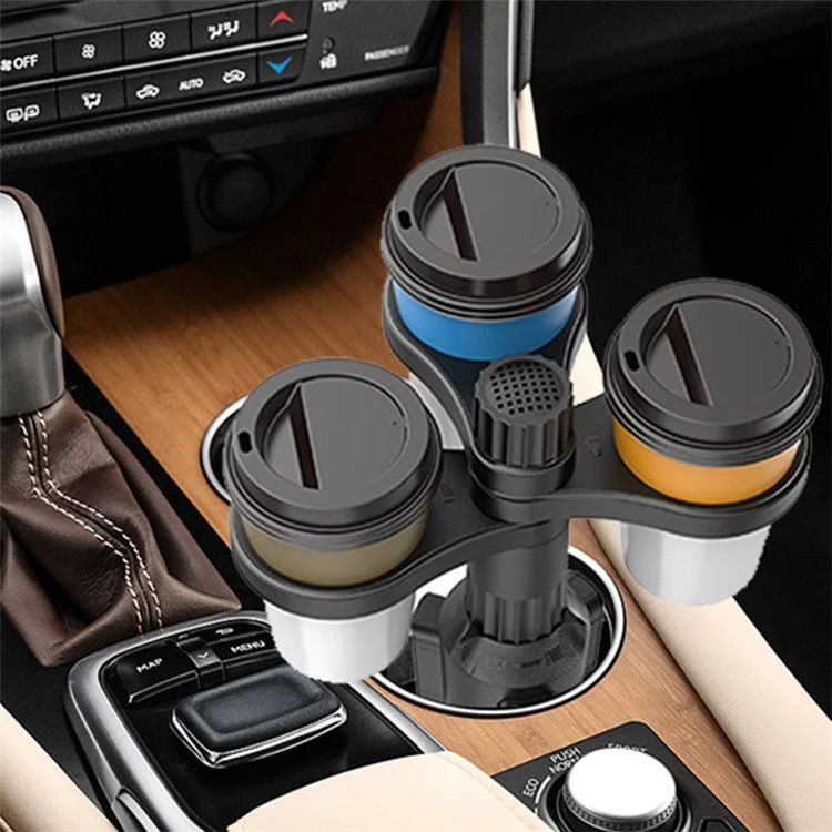 Suporte de Copo de Carro com 3 Posições, Rack de Armazenamento de Bebidas ABS para Veículo, Água, Café, Leite, Chá