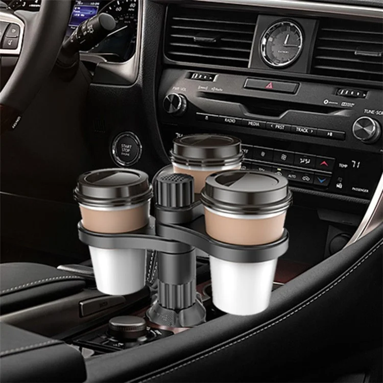 Suporte de Copo de Carro com 3 Posições, Rack de Armazenamento de Bebidas ABS para Veículo, Água, Café, Leite, Chá