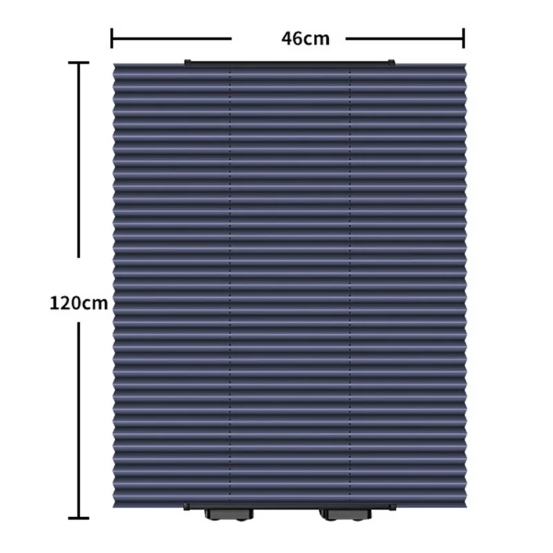 Auto-Sonnenschutz 46x120cm Auto-Rollladen-Sonnenschutz Auto-Fensterrollo mit 4 Saugnapf