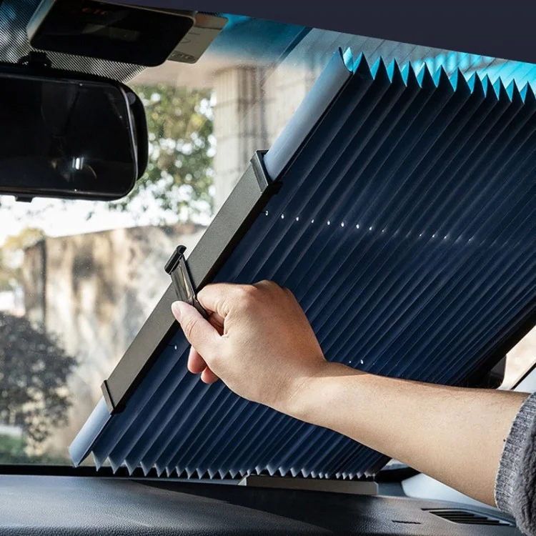 70x145cm Car Sunshade Interior Windscreen Sunshade Curtain Shade with 6 Suction Cups
