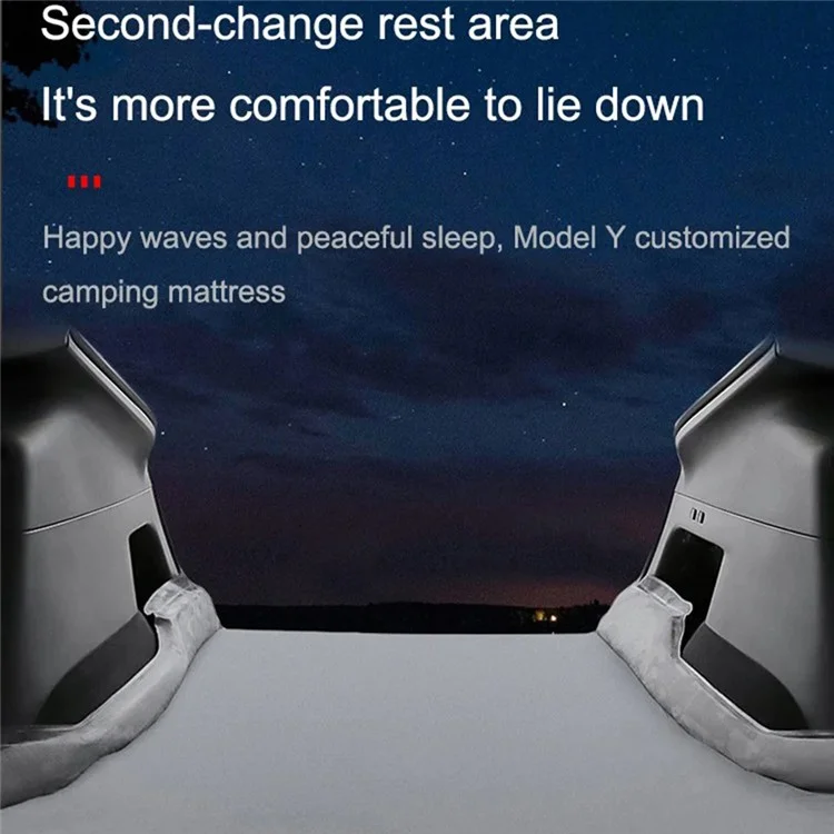 TSL813 Für Tesla Model Y / 3 Auto Rücksitzmatratze Automatische Aufblähung Rücksitzschlafen Pad