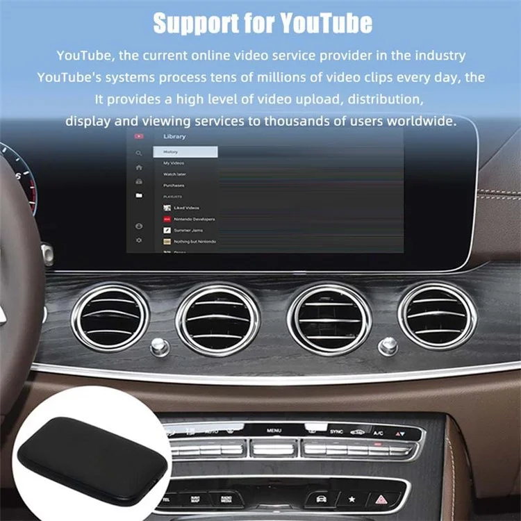 3-in-1 Wireless CarPlay Android Auto Adapter 2GB+8GB Wired to Wireless Car Play Adapter