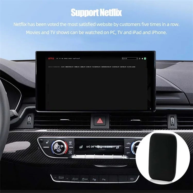 3-in-1 Wireless CarPlay Android Auto Adapter 2GB+8GB Wired to Wireless Car Play Adapter