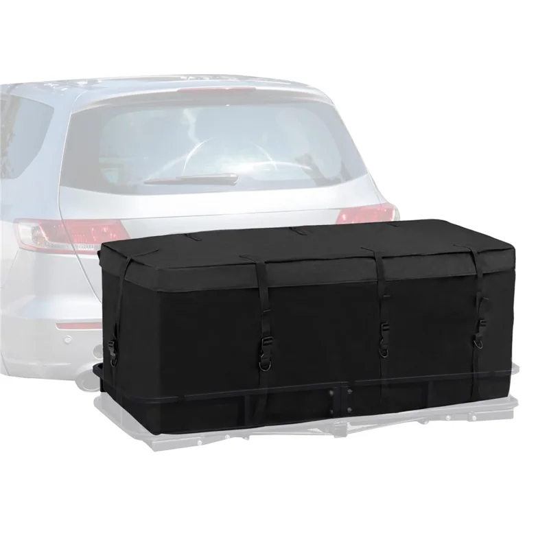 Sac de coffre de voiture pliable en tissu Oxford 600D pour le camping en plein air, 135 * 51 * 51 cm - Noir