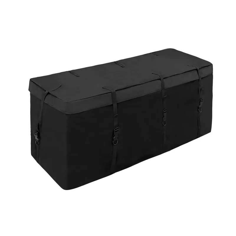 Sac de coffre de voiture pliable en tissu Oxford 600D pour le camping en plein air, 135 * 51 * 51 cm - Noir
