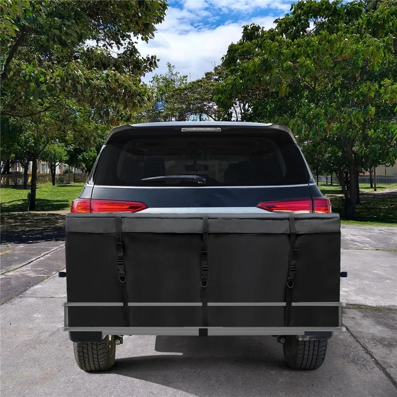 Sac de coffre de voiture pliable en tissu Oxford 600D pour le camping en plein air, 135 * 51 * 51 cm - Noir