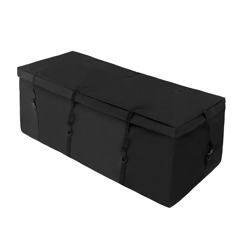 Sac de coffre de voiture pliable en tissu Oxford 600D pour le camping en plein air, 135 * 51 * 51 cm - Noir