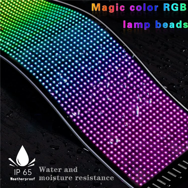 RP1035 102x348mm Pannello LED Flessibile Impermeabile Controllo APP Bluetooth Car Sign