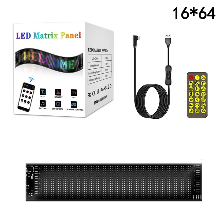 Schermo LED flessibile per il lunotto posteriore dell'auto RP937 Messaggio scorrevole Display APP Control