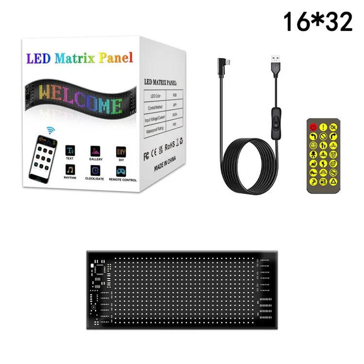 RP717 Pannello LED flessibile da 70x173 mm Impermeabile Controllo Bluetooth APP Car Sign