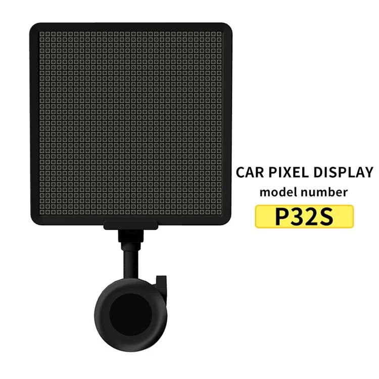 P32S 32x32 LED Cartello per auto Bluetooth Controllo app Testo personalizzato Animazione a motivi Schermo programmabile 