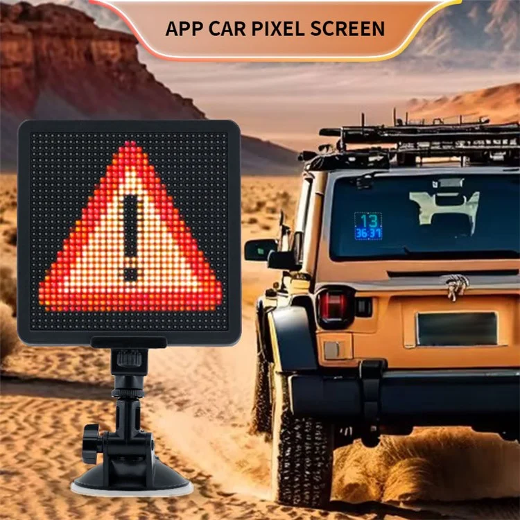 P32S 32x32 LED Cartello per auto Bluetooth Controllo app Testo personalizzato Animazione a motivi Schermo programmabile 