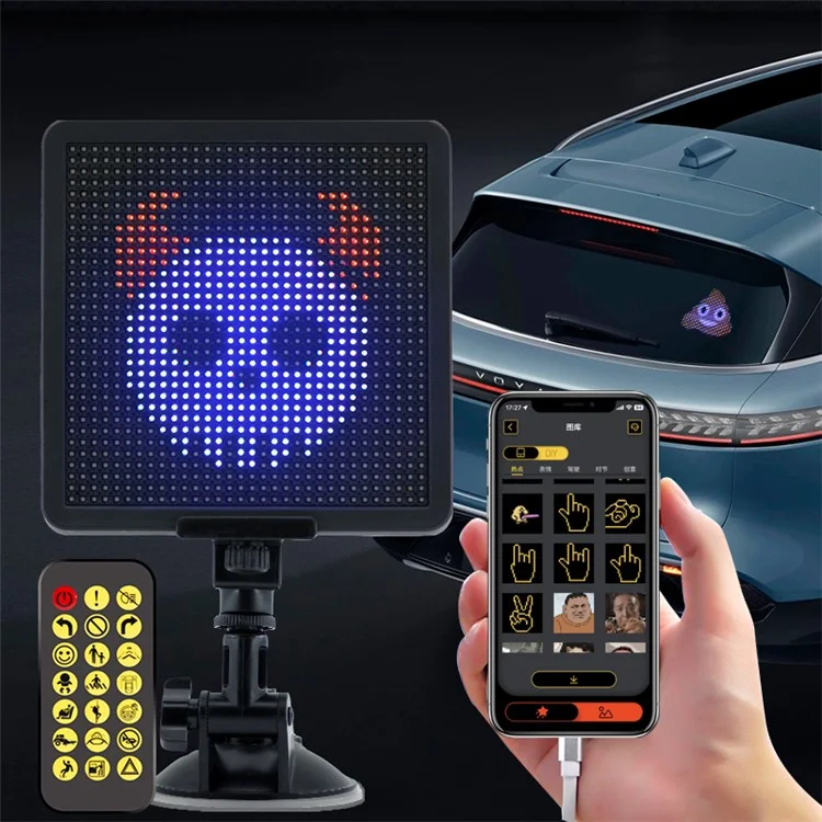 Schermo di visualizzazione dei pixel P32SR Smartphone App Control 32x32 Pixel LED Car Sign LED Screen