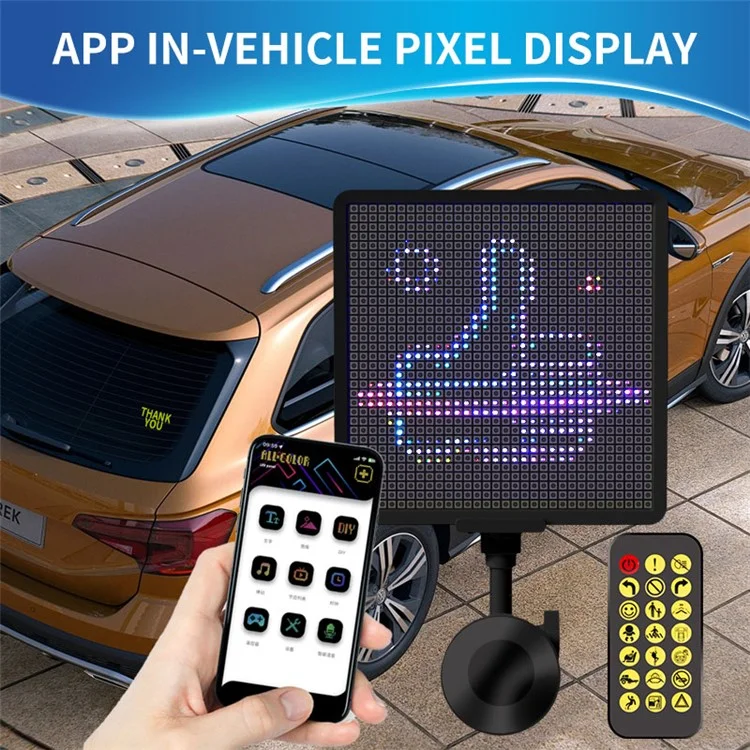 Schermo di visualizzazione dei pixel P32SR Smartphone App Control 32x32 Pixel LED Car Sign LED Screen