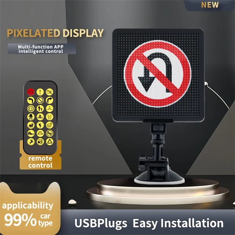 Schermo di visualizzazione dei pixel P32SR Smartphone App Control 32x32 Pixel LED Car Sign LED Screen