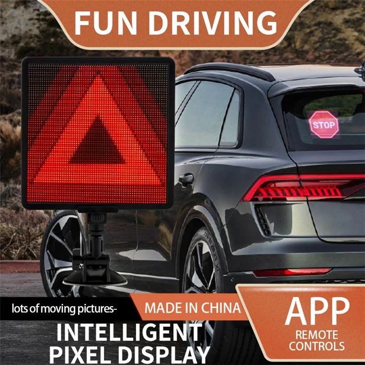 P64SR Schermo di visualizzazione a LED Pixel fai-da-te per auto Controllo app smartphone Cartello luminoso 