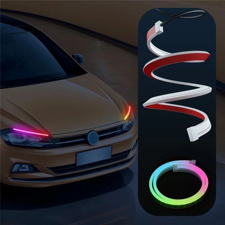 DR06-12 2 Bandes LED d'éclairage Bluetooth avec télécommande pour la décoration de voiture 