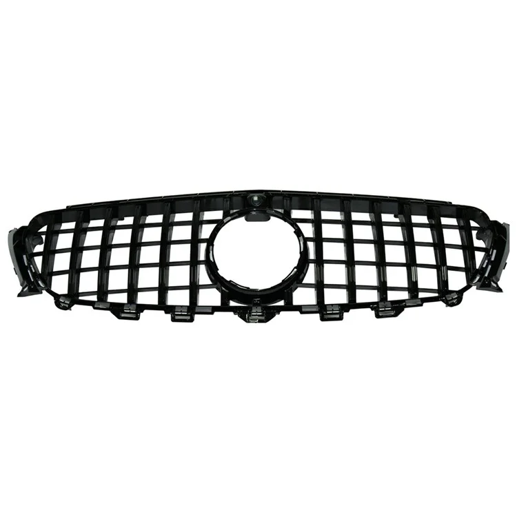 WINAUTO Pour W213 GT Model 2016-2019 Piano Black ABS Calandre avant de voiture avec trou pour caméra