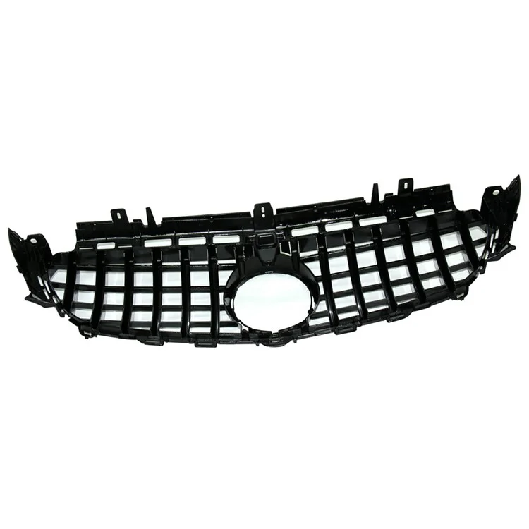 WINAUTO Pour W213 GT Model 2016-2019 Piano Black ABS Calandre avant de voiture avec trou pour caméra