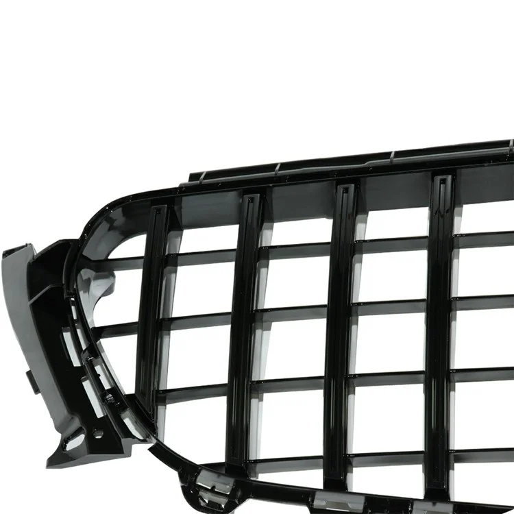 WINAUTO Pour W213 GT Model 2016-2019 Piano Black ABS Calandre avant de voiture avec trou pour caméra
