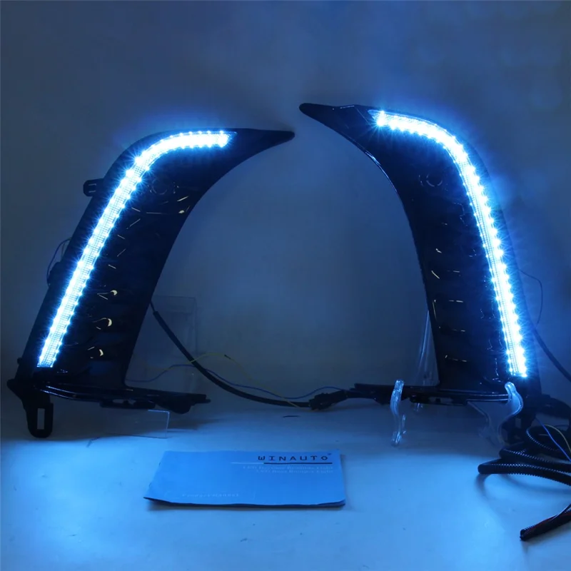 For Toyota Camry 2025 1 Pair 3-Color LED Car Daytime Running Lights Turn Signal DRL Lamp