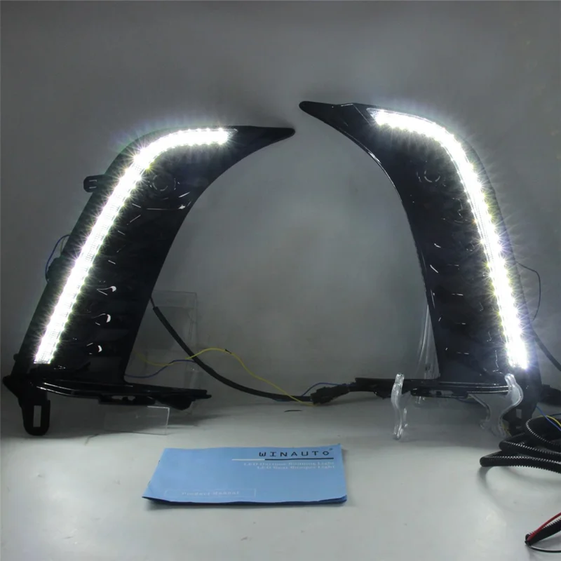 For Toyota Camry 2025 1 Pair 3-Color LED Car Daytime Running Lights Turn Signal DRL Lamp