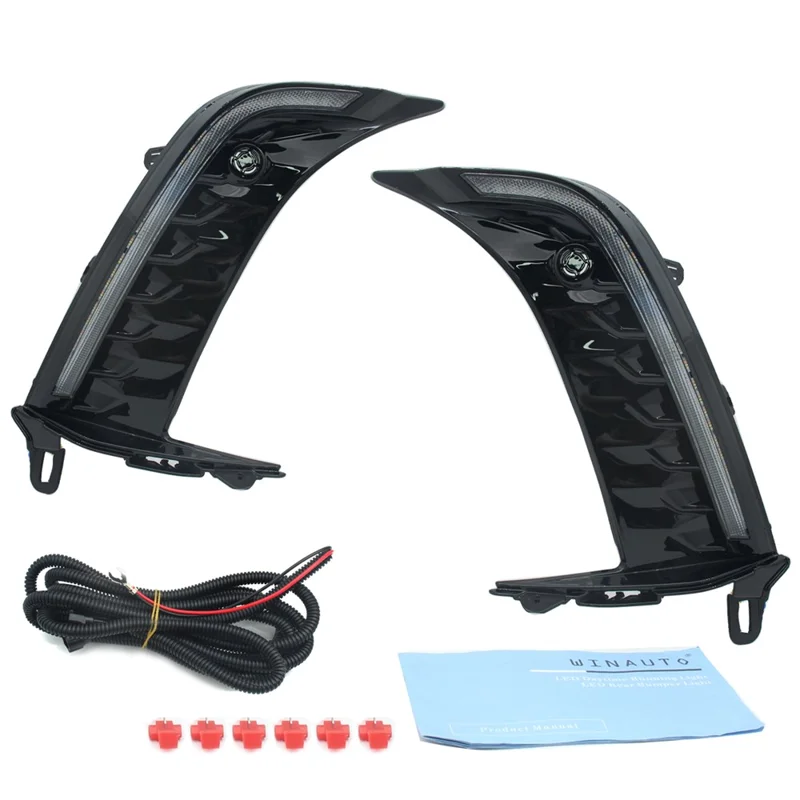 For Toyota Camry 2025 1 Pair 3-Color LED Car Daytime Running Lights Turn Signal DRL Lamp