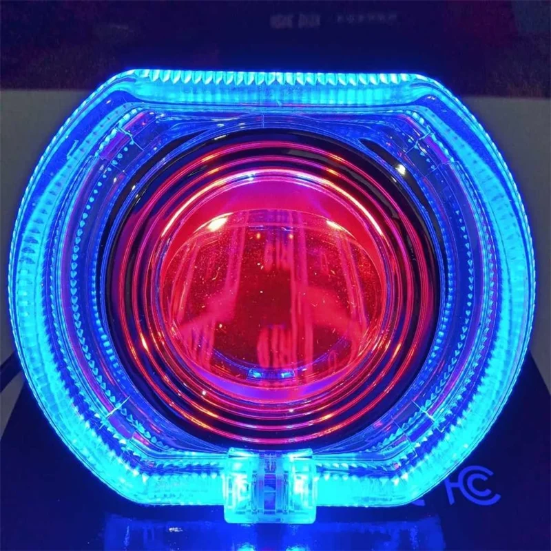 Car Motorcycle Bright LED Spotlight Motorbike Fog Lamp Front Light - Blue+Red