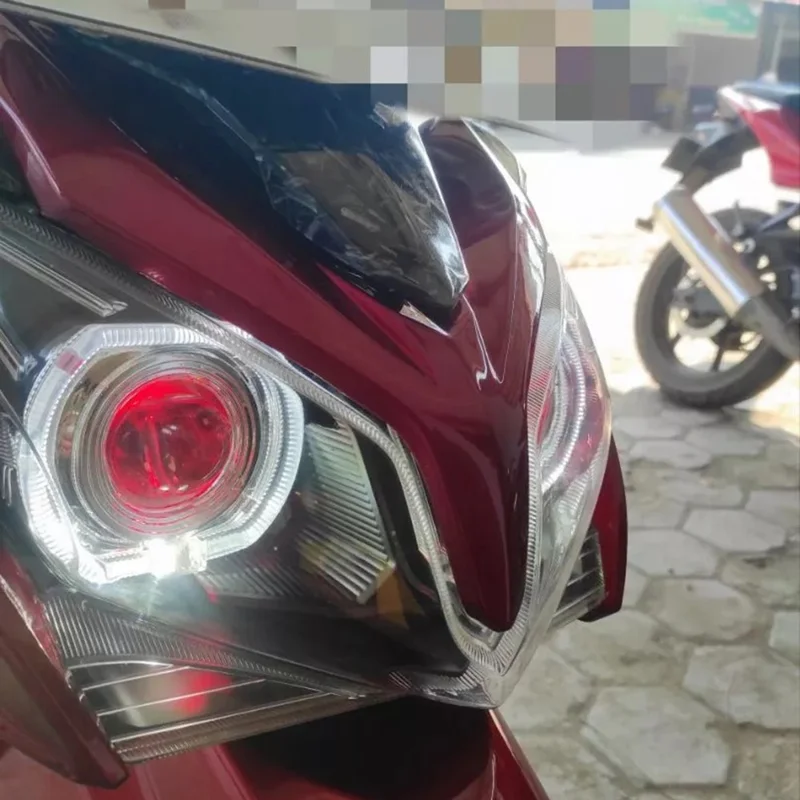 Car Motorcycle Bright LED Spotlight Motorbike Fog Lamp Front Light - Blue+Red