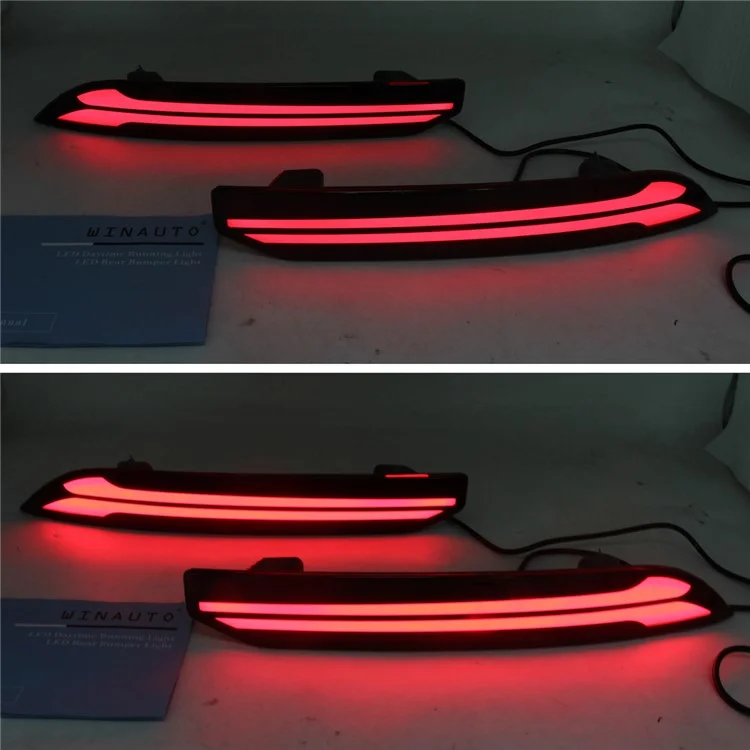 Pour Grand Cherokee 2021-2024 1 Paire Car Afficier Arrière de Pare-chocs LED DRL Tur Signal Lampe de Frein
