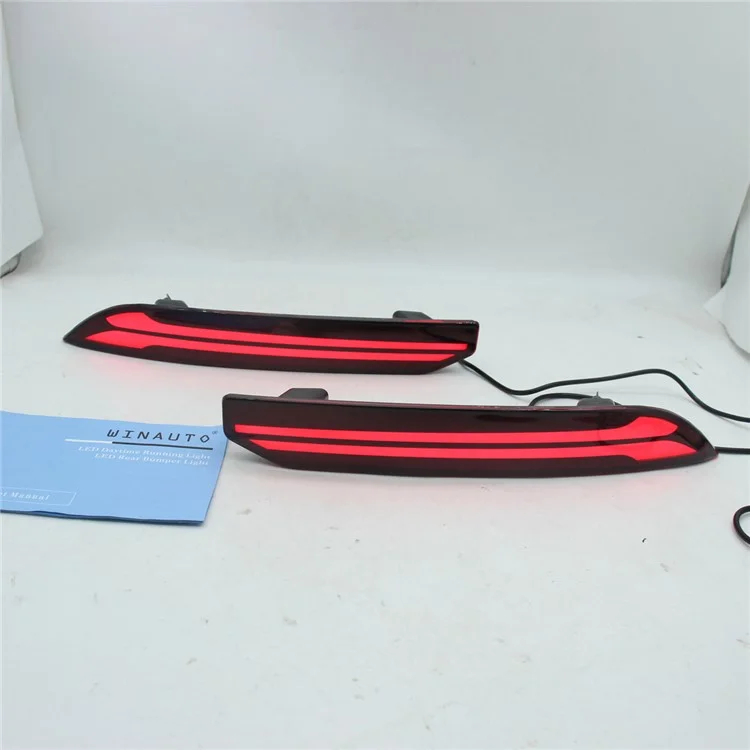 Pour Grand Cherokee 2021-2024 1 Paire Car Afficier Arrière de Pare-chocs LED DRL Tur Signal Lampe de Frein