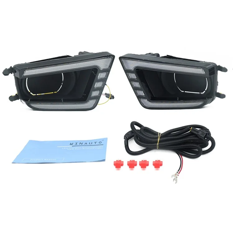 For Toyota Tacoma 2012-2015 1 Pair Car DRL Light Bright White+Yellow LED Turn Signal Fog Lamp