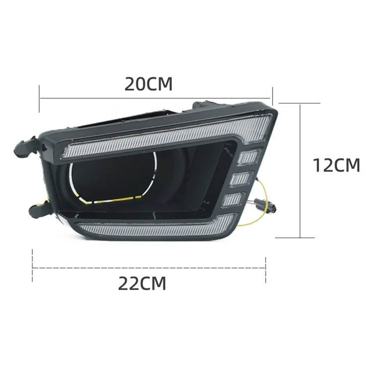 For Toyota Tacoma 2012-2015 1 Pair Car DRL Light Bright White+Yellow LED Turn Signal Fog Lamp