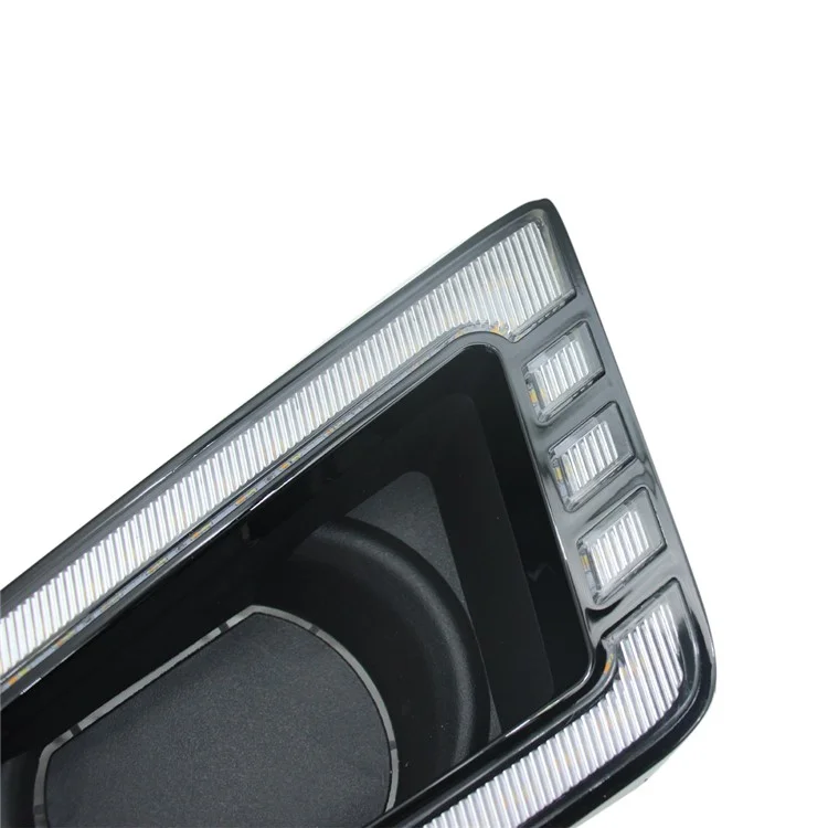 For Toyota Tacoma 2012-2015 1 Pair Car DRL Light Bright White+Yellow LED Turn Signal Fog Lamp