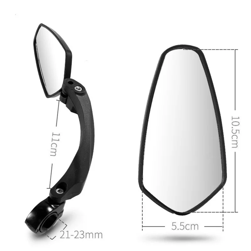 WEST BIKING 1Pc YP0720033 Electric Bike Rearview Mirror HD Adjustable Angle for Bicycle Handlebar - Left