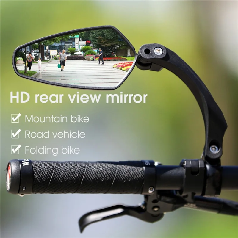 WEST BIKING 1Pc YP0720033 Electric Bike Rearview Mirror HD Adjustable Angle for Bicycle Handlebar - Left