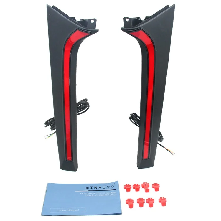 Pour Toyota Raize 2020-2022 1 Paire Voiture Arrière Pare-chocs Clair LED Rouge DRL Turn Signal Freinage - Rouge